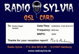 e-QSL Radio Sylvia Германия Сентябрь 2016 года