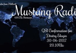 e-QSL Mustang Radio Нидерланды Июнь 2017 года