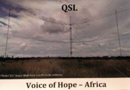 QSL Voice of Hope Africa Замбия Апрель 2017 — Август 2020 года