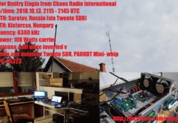 e-QSL Chaos Radio Венгрия Октябрь 2018 года